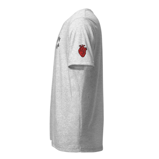 “Love Life” Unisex Tee – Heart Sleeve